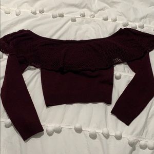 Off the Shoulder cropped shirt